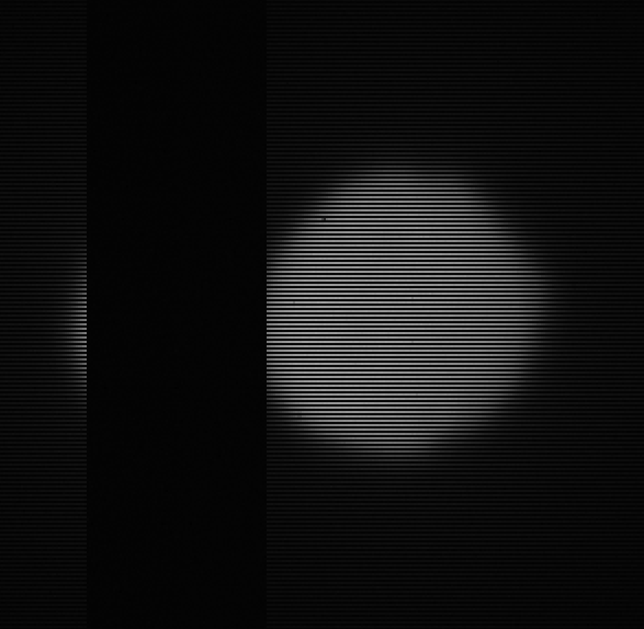 The image shows how a large, black stripe ruins the image.